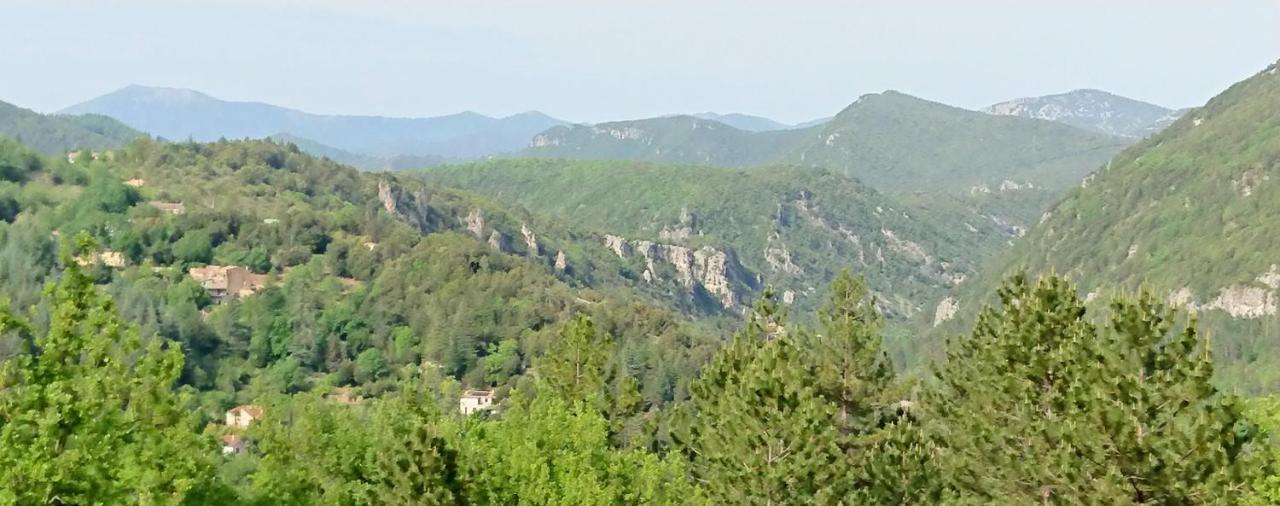 Gite En Cevennes Du Sud, Bergerie Restauree Au Rez De Jardin D'Une Bastide Avec Piscine, Vue Exceptionnelle, Authenticite Et Confort Saint-Laurent-le-Minier Eksteriør bilde